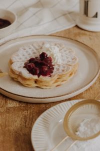 LINHÉ Rezept Waffeln Kirschen