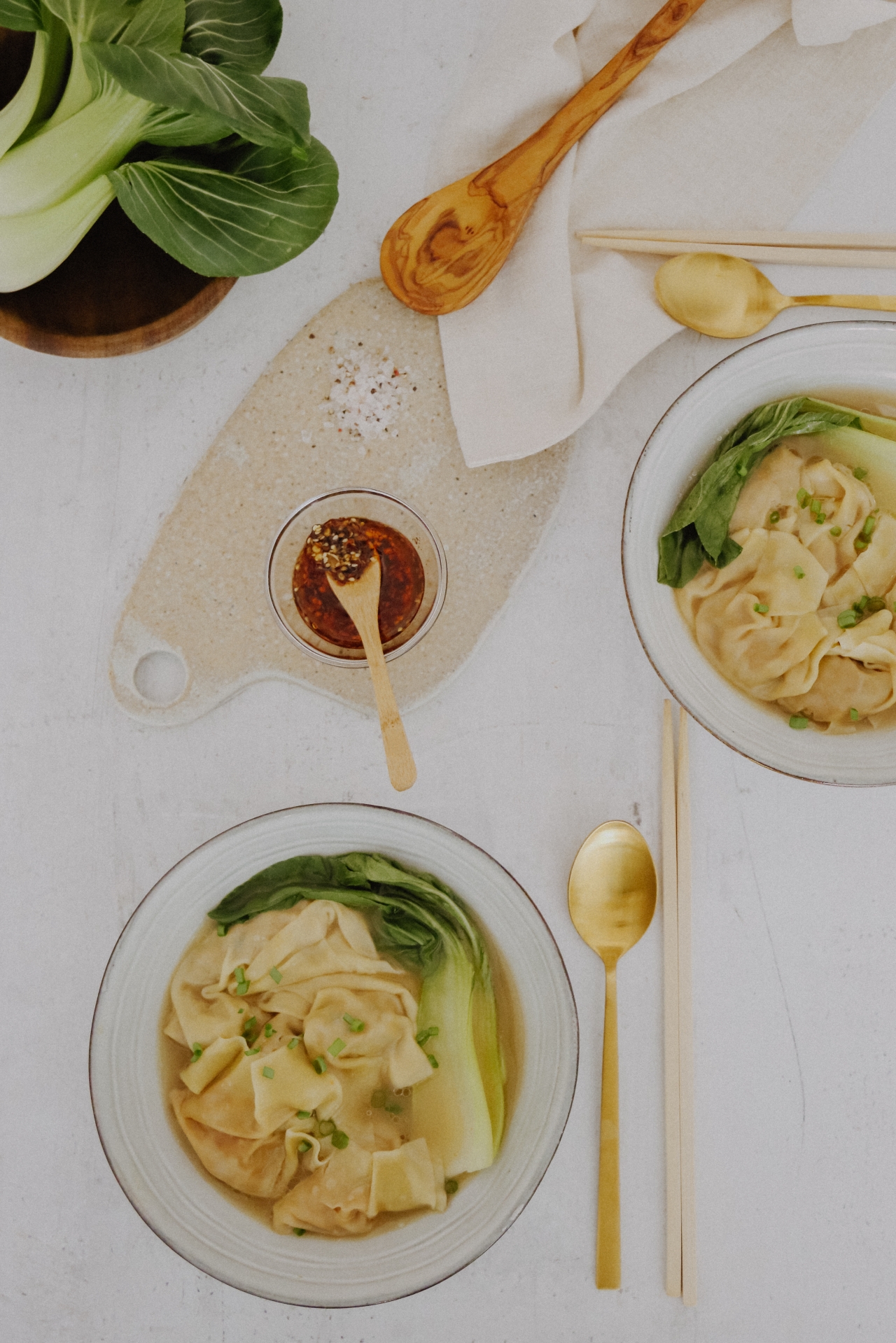 LINHÉ Rezept vegane Wan Tan Suppe selber kochen